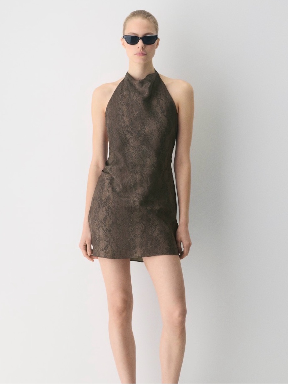 Aritzia Audience Satin Mini Halter Dress NWT